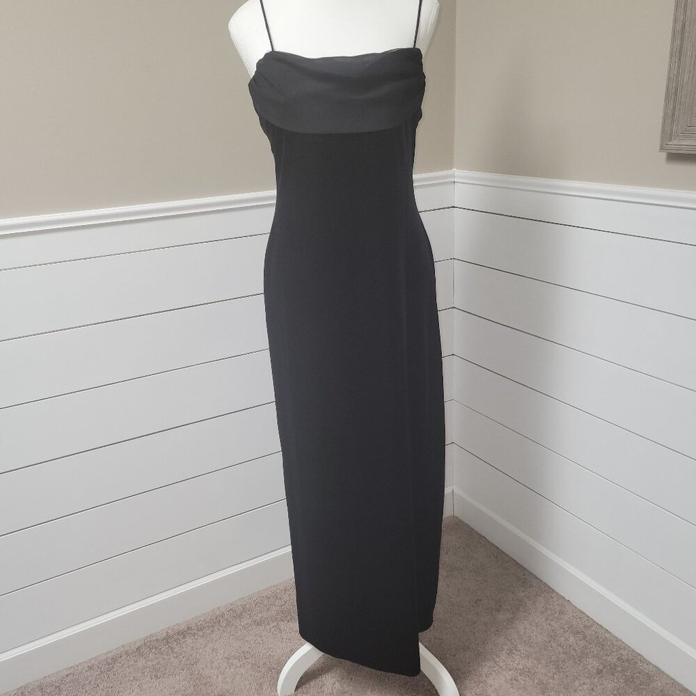 Elegant Black Velvet Gown Size 9-10 for Prom- Weddings and Special Events